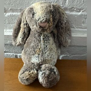 Jellycat Plush Woodland Bunny Bashful -Gray and Brown -medium